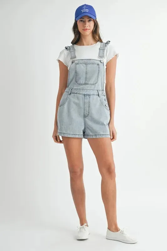 Ashton Denim Overall Romper