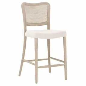 Cela Counter Stool Bisque Natural Gray Oak Cane