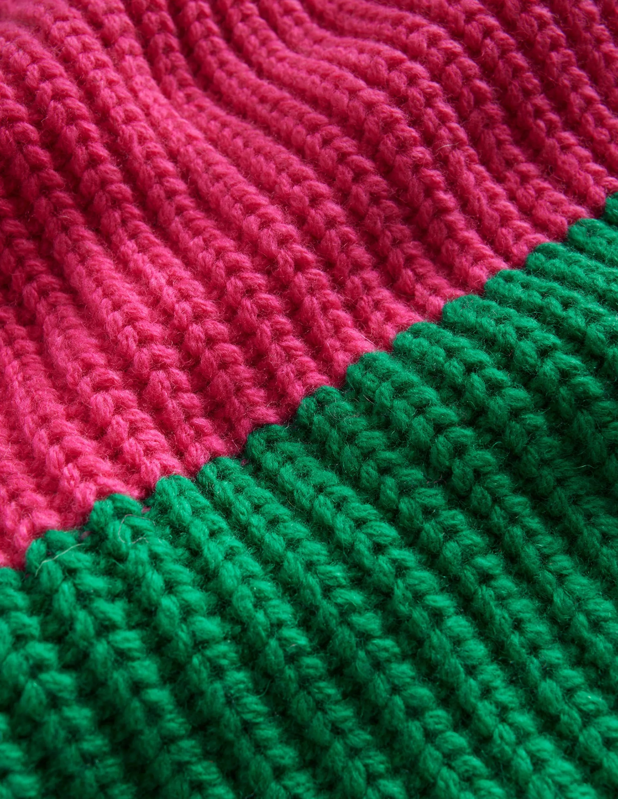 Colour Block Scarf-Vibrant Pink/ Veridian Green
