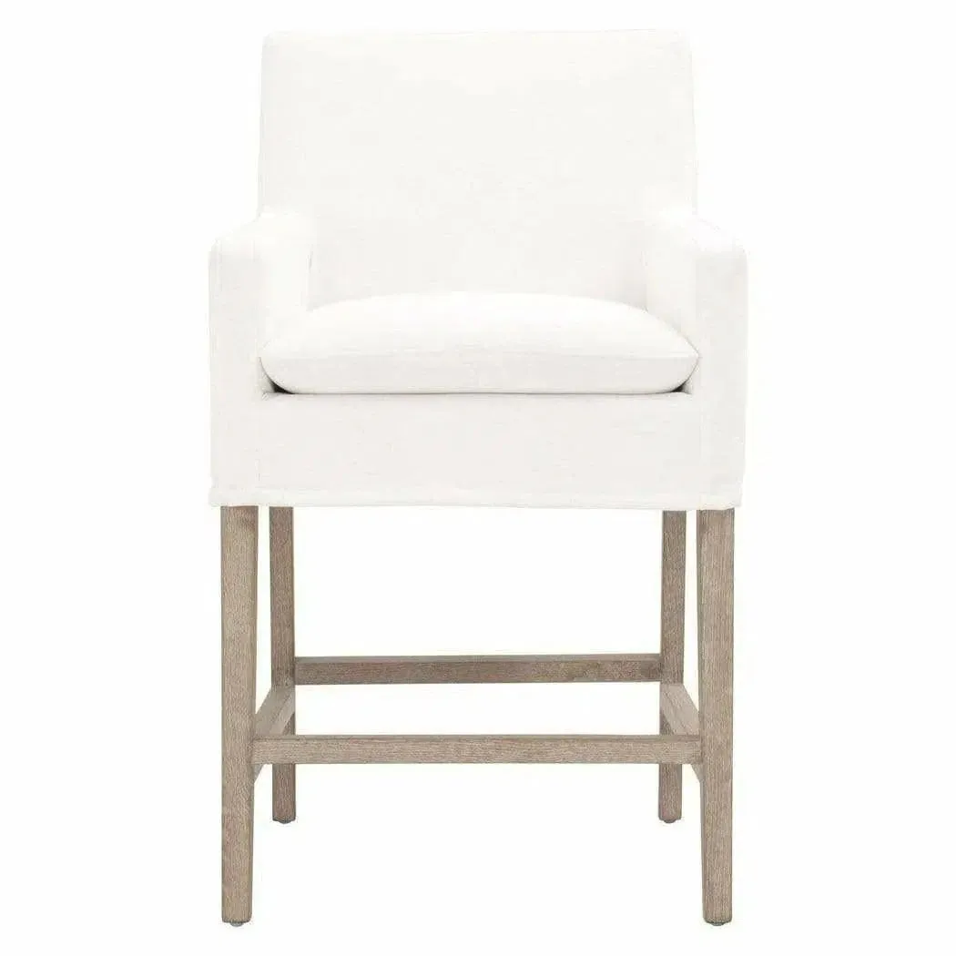 Drake Slipcover Counter Stool LiveSmart Peyton-Pearl