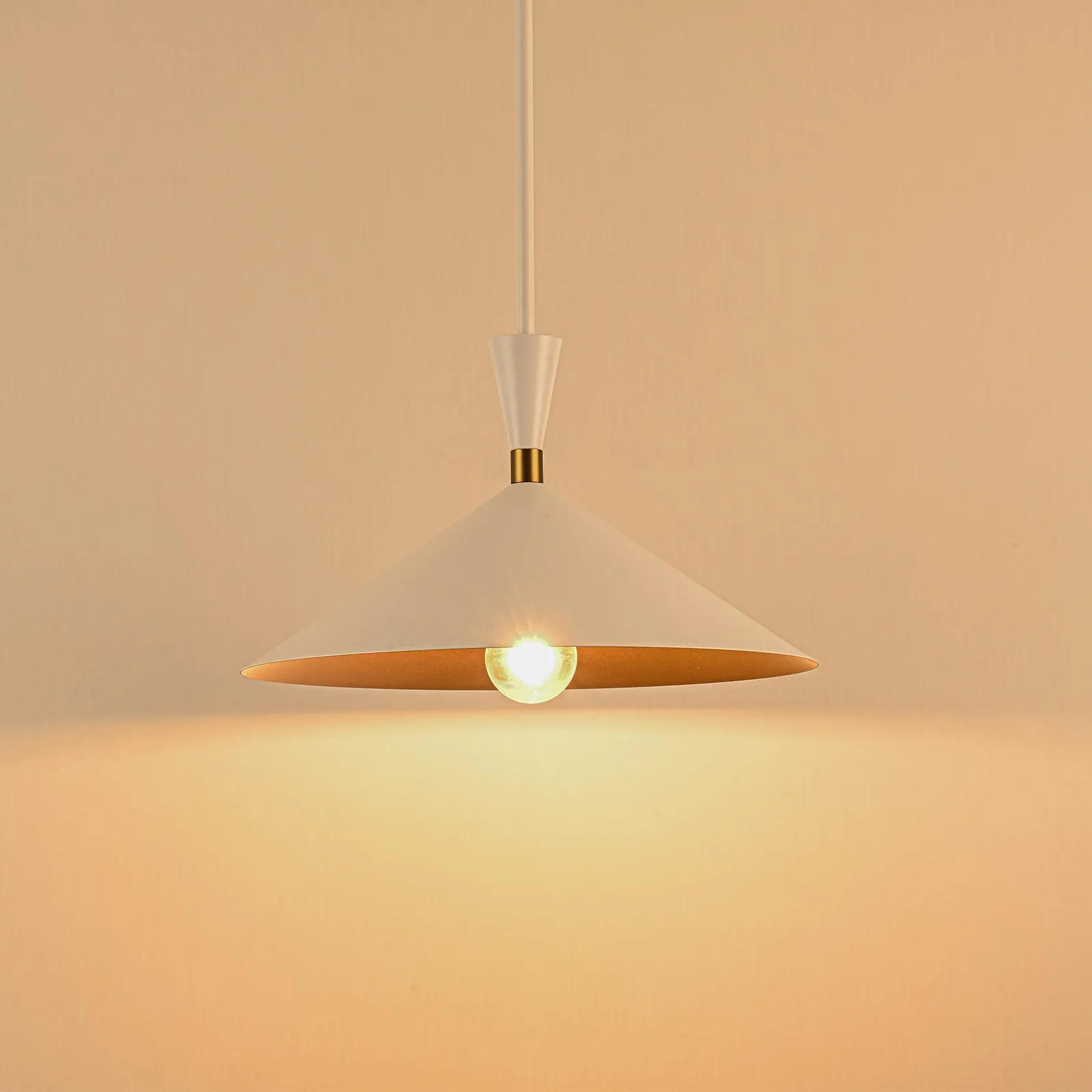 Glowlings 1-Light Modern 15"Wide Metal Cone Dome Pendant Light