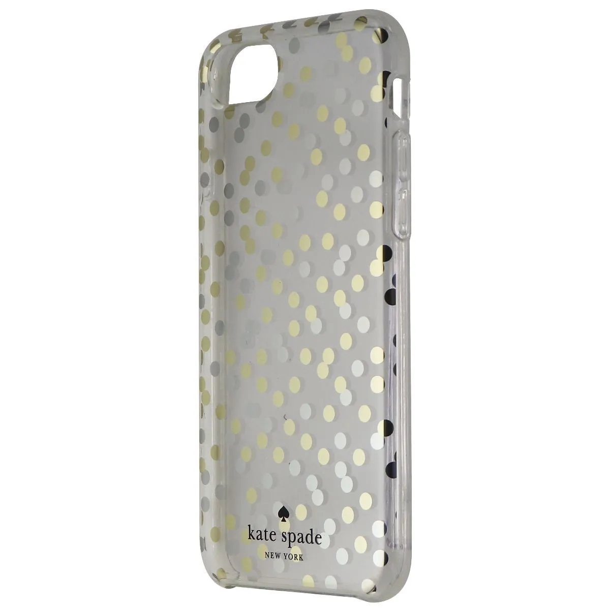 Kate Spade New York Hardshell Case for Apple iPhone 7 8 - Clear/Silver Gold Dots