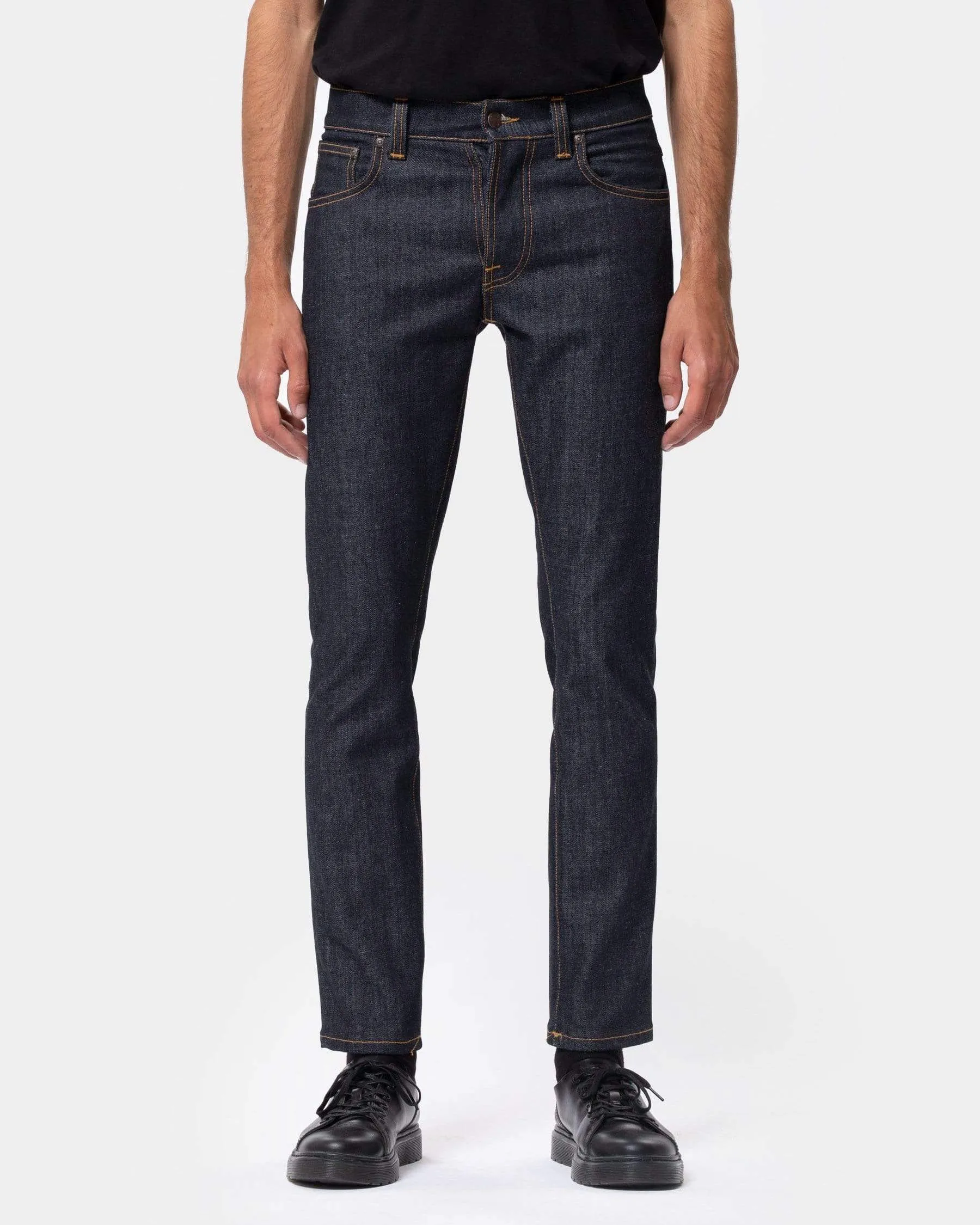 Nudie Grim Tim Slim Straight Mens Jeans - Dry True Navy