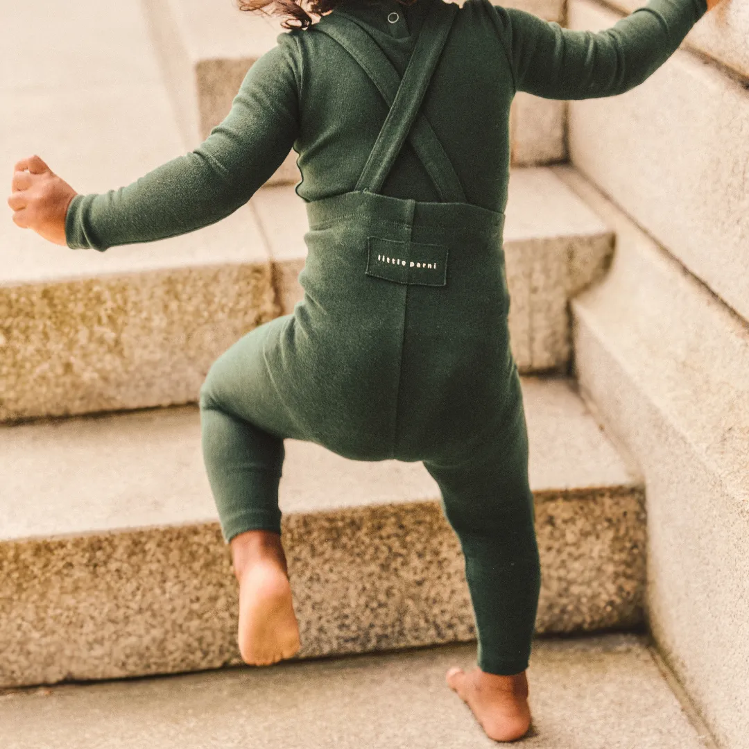 Two-Piece Ribbed Overall Set