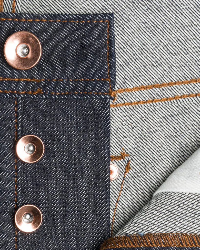Unbranded UB401 Tight Fit Mens Jeans - 14.5oz Indigo Selvedge