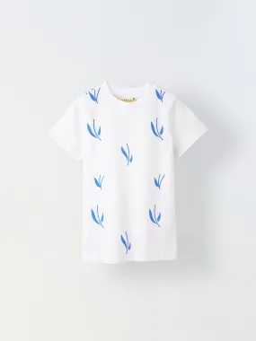 White Overall Printed T-Shirt